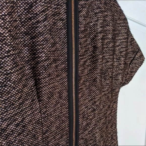 J.Crew Collection Short-sleeve Rose-gold Tweed Dress 00 - Picture 4 of 10